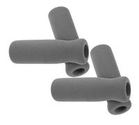 GETAJGHSD Lot de 4 Poignées Antidérapantes en Mousse pour Poignées de Canne de Marche et Béquilles, Confortables et Épaissies, Couleur Grise, Adaptées aux Personnes Âgées pour Mobilité