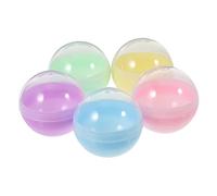 GETAJGHSD Lot De 50 Capsules De Jouets En Forme De Coquille Gacha, Assortiment De Boules De Gomme Pour Machines À Chewing-Gum, En Plastique, Rondes