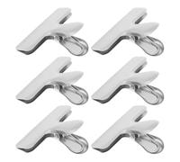 GETAJGHSD Lot de 6 Pinces de Fermeture Multifonctions en Acier Inoxydable T-Type Clips de Conservation Alimentaire pour Sachets de Snacks et Tickets Scelleuse de Paquet Étanche Pratique