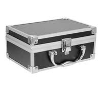 GETAJGHSD Mallette de Maquillage Portable en Alliage D'aluminium, Petite Boîte de Rangement Noire, Organisateur Cosmétique Compact pour Outils et Accessoires de Beauté, pour Voyage et Usage