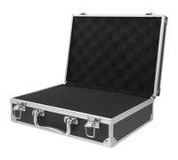 GETAJGHSD Mallette en Alliage D’Aluminium Petite Taille 29x20x9 Cm Noire, Boîte à Outils Portable sans Serrure avec Rembourrage en Mousse, Organisateur Multifonction pour Rangement