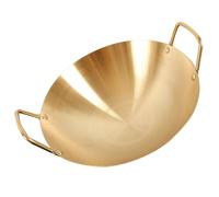 GETAJGHSD Marmite Chauffante Casserole Anti-débordement en Acier Inoxydable Doré Double Poignée Stable pour et Restaurants de Hot Pot