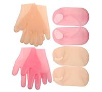 GETAJGHSD Masques Exfoliants pour Pieds et Mains Silicone Chaussettes Hydratantes Soin Peau Sèche Hommes et Femmes