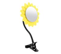 GETAJGHSD Miroir de Sécurité à Clipser Jaune en Fer Carré, Miroir Convexe Haute Définition pour Bureau et Espace de Travail, Design Minimaliste pour Surveillance Angle Mort