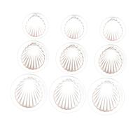 GETAJGHSD Moule à Gâteau Coquillage 9pcs en Plastique Blanc Surface Lisse et Démoulage Facile pour DIY et Festivals