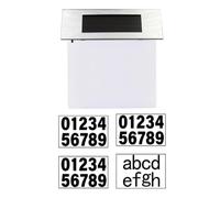 GETAJGHSD Numéro de Porte Solaire Lumineux Étanche Lampe LED Extérieure, Panneau d'Adresse Alimenté par Énergie Solaire pour Terrasse et Façade