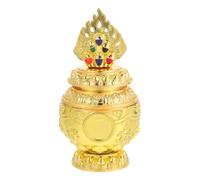 GETAJGHSD Ornement Bouddhiste en Alliage Doré Décoratif Bouteille Auspicious, de Pendaison de Crémaillère Élégant pour Décoration Tables et Lieux Bouddhistes