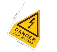 GETAJGHSD Panneau d'Avertissement Sécurité Autocollant Triangle Lot de 6 Compatible Différents Panneaux Électriques, Usage Industriel et Machines Lourdes