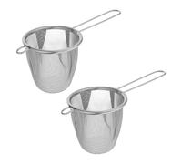 GETAJGHSD Passoire à Thé Créative en Acier Inoxydable, 2 Pièces Tamis à Mailles Fines, Infuseur pour Tasse, Accessoire Thé pour Bureau