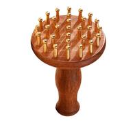 GETAJGHSD Peigne de Massage Design Ergonomique Portable en Bois de et Laiton pour Relaxation pour Cuir Chevelu et Dos ou Pause Bureau