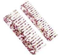 GETAJGHSD Peignes Démêlants Larges en Acétate Marbré Lot de 2 Peignes pour Cheveux Lisses et Bouclés Ensemble pour Coiffage et Soins du Cuir Chevelu Hommes et Femmes
