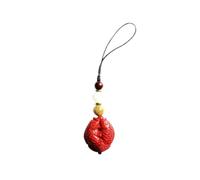 GETAJGHSD Pendentif Téléphonique Chinois en Pierre Rouge, Poisson Amulette | Décoration Suspendue Portable, Favori de Fête, pour Costume et Bracelet