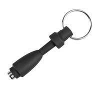 GETAJGHSD Perforateur à Cigares Ouvre-trou Pratique Portable en Acier Inoxydable et Silicone Léger Noir et Porte-clés Compact pour Amateurs de Cigares
