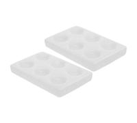 GETAJGHSD Plaque de Réaction 6 Trous Facile à Nettoyer et Polyvalente en Céramique Blanche 2pcs pour Laboratoire de Chimie
