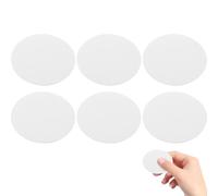 GETAJGHSD Plaques Métalliques Autocollantes Blanches Compatibles Supports Magnétiques Lot de 6 en Fer pour Téléphone Coins Arrondis pour Smartphone, Tablette et GPS