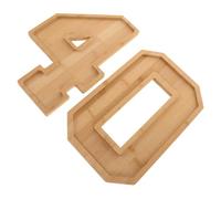 GETAJGHSD Plateau à Charcuterie en Bois 40 Chiffres à Remplir, Grand Plateau Décoratif pour Anniversaire, Plat de Service Multifonction pour Fruits, En-cas et Sucreries, Surface Lisse