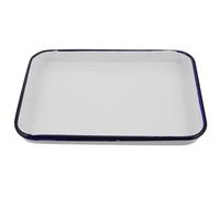 GETAJGHSD Plateau de Cuisson Rectangulaire Émaillé Blanc Vintage, Poêle Antiadhésive et Résistante à L'usure, pour Rôtir, Cuisiner et Préparer des Casseroles