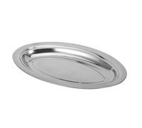 GETAJGHSD Plateau de Service Ovale en Acier Inoxydable Plat de Cuisson la Vapeur pour Poissons et Fruits de Mer