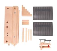 GETAJGHSD Plateforme de Gare Double Bois avec Escalier Accessoire de Voie Ferrée pour Train Modèle Ludique pour Garçon Fille Décor de Scène Ferroviaire Créative