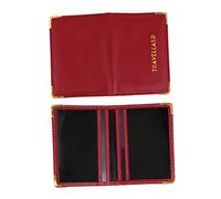 GETAJGHSD Porte Cartes Cuir PU Rouge Étui Protecteur pour Cartes Bancaires et Identités à Eau et Aux Déchirures Pratique pour Voyage et Usage