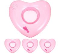 GETAJGHSD Porte-gobelet Gonflable de Cœur 4pcs en PVC, Stable sur l'eau et Facile à Gonfler, pour Fêtes D'été et Plage