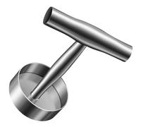 GETAJGHSD Presse à Burger en Acier Inoxydable Argenté, Robuste et Antiadhésive, Outil Circulaire pour Fabriquer des Galettes de Viande Barbecue