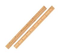 GETAJGHSD Règle de Couture en Bambou 33 Cm, Double Face Marquages Précis, Lot de 2 Pièces, Outil de Mesure Léger et Portable pour Tissu, Accessoires Couture et Patchwork, pour Débutants