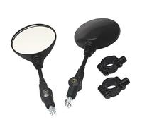 GETAJGHSD Rétroviseur Moto Rond Miroir de Recul pour Motos Vélos et Véhicules Électriques Accessoire Rétro Ajustable Noir