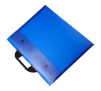 GETAJGHSD Sacoche Bleue A3 Imperméable en Plastique pour Bureau, Pochette Multifonction de Rangement pour Œuvres d'art et Documents, pour Transporter Fichiers et Données