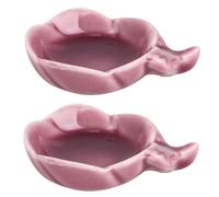 GETAJGHSD Set 2 Pièces Encrier en Céramique Fleur de Prunier Pratique et Multi-usage Porte-pinceau Unique pour Étudiants et Calligraphes en Peinture de Noël Couleur Couleur Aléatoire