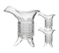 GETAJGHSD Set de 3 Verres à Shot Style Antique Chinois Carafon à Vin 120ml en Verre Rétro, Facile à Nettoyer, pour Restaurant ou Hôtel