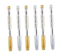 GETAJGHSD Set de 6 Stylos Marqueurs de Peinture sans Odeur Clip, en Plastique, pour Écrire et Peindre sur Papier et Carnet, Couleurs Variées pour Loisirs Créatifs