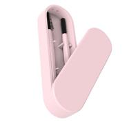 GETAJGHSD Set de Brosses à Sourcils et Goupillon Mascara en Silicone Portable Boîte de Rangement Rose pour Maquillage et Voyage
