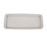 GETAJGHSD Soucoupe Pot Rectangulaire Résine Blanche Plateau Drainant pour Pots de Fleurs et Bonsaïs sous-Pot pour Usage Intérieur et Extérieur Protection Eau