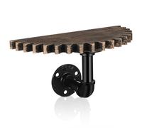 GETAJGHSD Support de Montage Industrielle en Fer Robuste Étagère d'angle Murale avec 8 Vis, Étagère Flottante Vintage Style Rustique pour Cafés et Bars