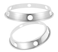 GETAJGHSD Support de Wok en Acier Inoxydable 2 Pièces, Petites et Grandes Tailles, Antidérapant et Séparateur D'huile et D'eau, pour Cuisines et Restaurants