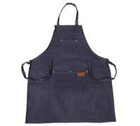 GETAJGHSD Tablier Coiffeur Bleu en Denim Tablier à Bavette Ajustable pour Peinture et Soins Capillaires Polyvalent en Salon et Usage Domestique