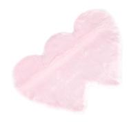 GETAJGHSD Tapis De Sol Faux Laine Tapis Décoratif Forme De Double Cœur pour Chambre Salon Cuisine Douceur Et Praticité Lavable Et Réutilisable Design Lumineux Et Convivial Parfait pour