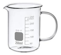 GETAJGHSD Tasse à Mesurer en Verre Poignée 250ml Multifonctionnelle Élégante et Simple pour Laboratoire Cuisine, Mug de Chimie Précis et Pratique