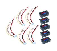 GETAJGHSD Testeur de Courant 10a pour Voiture Double Affichage Numérique Précis, Voltmètre-ampèremètre 0,28 Pouce, Plastique, Pack de 5 pour Surveillance de Batterie Automobile