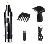 GETAJGHSD Tondeuse Multifonction Nez, Oreilles et Barbe pour Homme Rechargeable Acier Inoxydable Kit Entretien Tête Lavable Usage Facile à Domicile