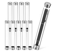 GETAJGHSD Tubes de Rangement Stylo Acrylique Cylindrique Transparent Lot de 10 pour Bureau et École Organiseur Compact pour Stylos Billes et Crayons