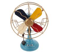GETAJGHSD Ventilateur de Table Ornement Rétro Élégant et Solide Vintage Décoration Intérieure Unique pour Bureau ou Salon