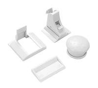 GETAJGHSD Verrou de Placard pour Garçon et Filles Magnétique Blanc, Sécurité Invisible pour Porte et Tiroir, Facile à Ouvrir pour Adulte, Lot de 4 Pièces avec 1 Clé