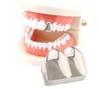 GETBSTOOP Dents Hip Hop Bretelles plaquées unies Capuchon de dents simple pour dents Hip Hop Dents Grillz Bling Slugs Décoration pour dents Bouche Fournitures de fête Grills dentaires