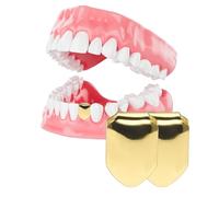 GETBSTOOP Dents Hip Hop Bretelles plaquées unies Capuchon de dents simple pour dents Hip Hop Dents Grillz Bling Slugs Décoration pour dents Bouche Fournitures de fête Grills dentaires