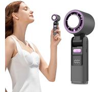 GETBSTOOP Ventilateur Portatif à Main avec Refroidisseur à Glace et Affichage Numérique, Ventilateur Rechargeable à 100 Vitesses Réglables, Pliable, Batterie de 4000mAh, Parfait pour l'Extérieur