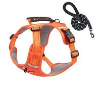 Getchewie Cozy Harness, Reflective Adjustable Cozy Harness No Pull Dog Harness Without Restraint, Washable Explosion-Proof Dog Harness for Medium Or Small Dogs (Orange,XL)