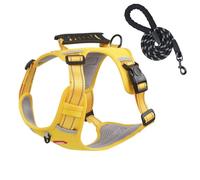 Getchewie Cozy Harness, Reflective Adjustable Cozy Harness No Pull Dog Harness Without Restraint, Washable Explosion-Proof Dog Harness for Medium Or Small Dogs (Yellow,M)