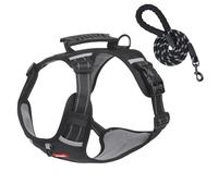 Getchewie Cozy Harness, Reflective Adjustable Cozy Harness No Pull Dog Harness Without Restraint, Washable Explosion-Proof Dog Harness for Medium Or Small Dogs (Black,L)